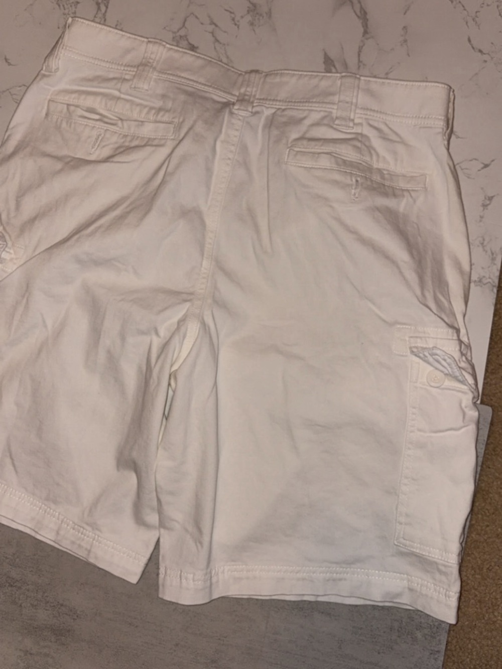 MEN’S ST John’s Bay White Cargo Shorts - Classic Utility Style - Picture 5 of 5